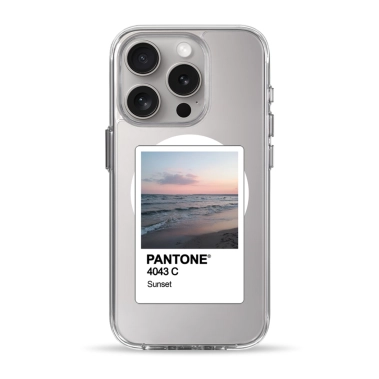 Чохол Pump Clear Case with MagSafe for iPhone 15 Pro PANTONE Sunset - цена, характеристики, отзывы, рассрочка, фото 1