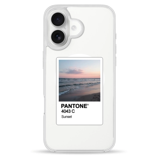 Чехол Pump Clear Case with MagSafe for iPhone 16 PANTONE Sunset