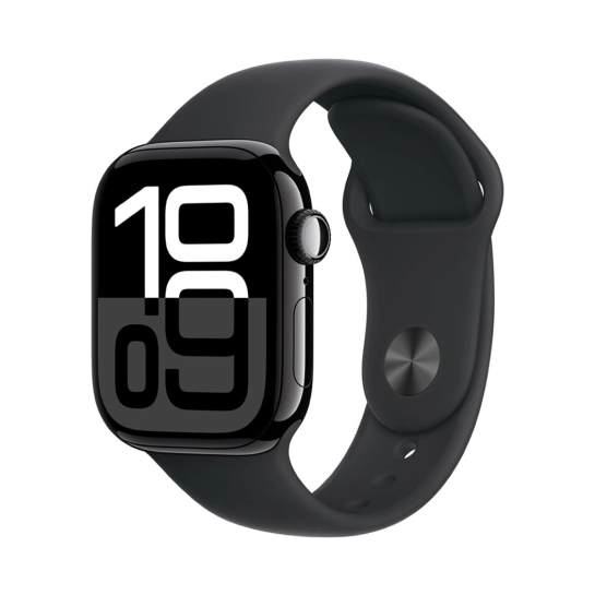 Б/У Смарт-часы Apple Watch 10 46mm Jet Black Aluminium Case with Black Sport Band (Идеальное)
