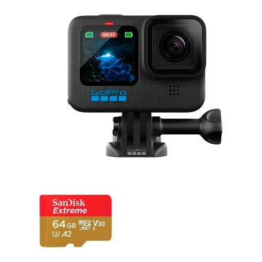 Екшн-камера GoPro HERO 12 Black + 64Gb SD card Global - цена, характеристики, отзывы, рассрочка, фото 1