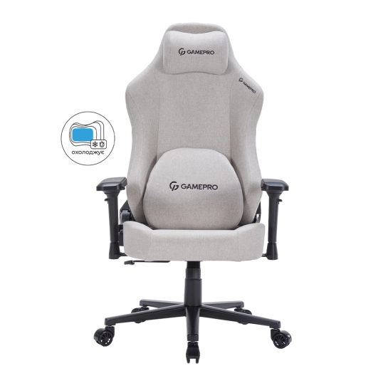 Ігрове крісло GamePro FGC750LG Fabric Light Gray