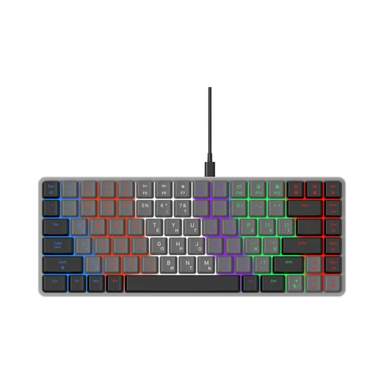 Клавіатура провідна механічна GamePro MK140R Red Swich Low Profile 75% Dark Gray