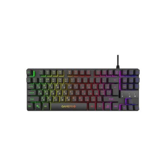 Клавіатура провідна GamePro GK537 USB RGB Black