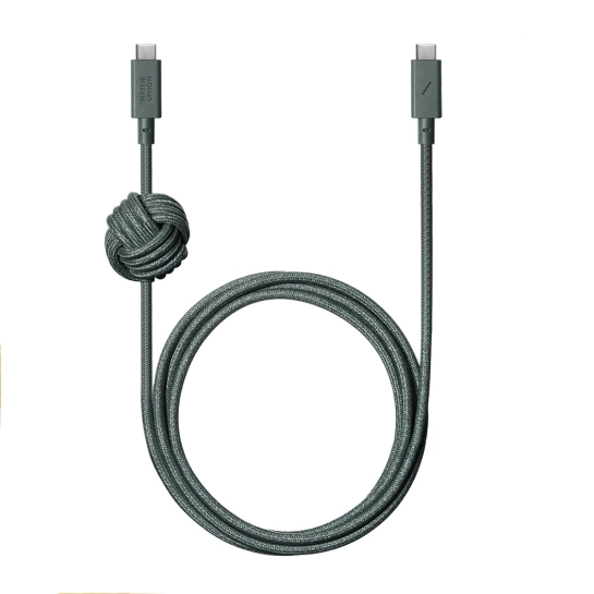 Кабель Native Union Anchor Cable USB-C to USB-C Pro 240W Slate Green (3 m) (ACABLE-C-GRN-NP)