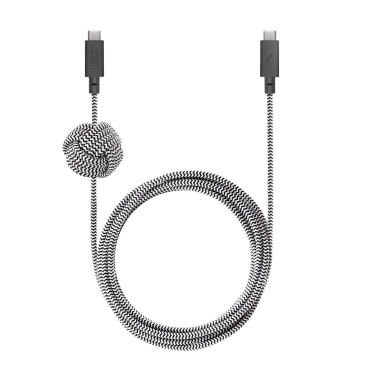 Кабель Native Union Anchor Cable USB-C to USB-C Pro 240W Zebra (3 m) (ACABLE-C-ZEB-NP) - цена, характеристики, отзывы, рассрочка, фото 1