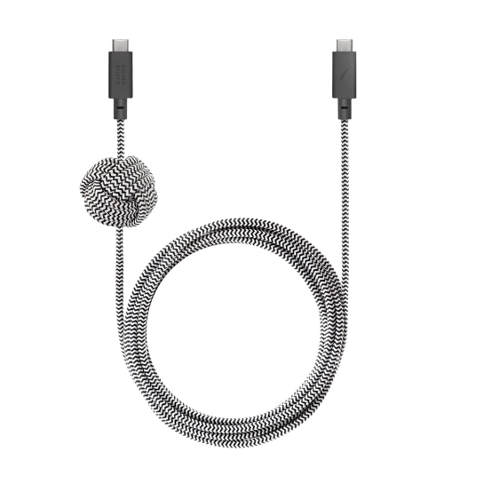 Кабель Native Union Anchor Cable USB-C to USB-C Pro 240W Zebra (3 m) (ACABLE-C-ZEB-NP)