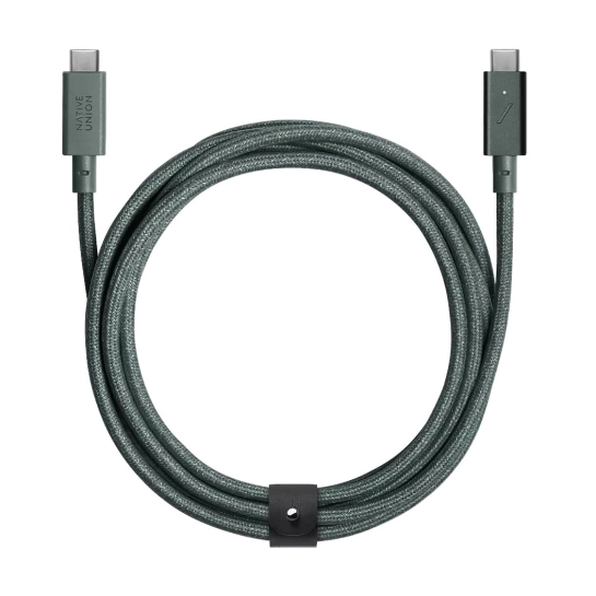 Кабель Native Union Belt Cable USB-C to USB-C Pro 240W Slate Green (2.4 m) (BELT-PRO2-GRN-NP)