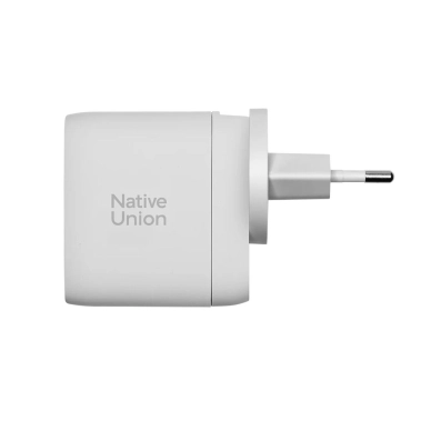 Мережевий зарядний пристрій Native Union Fast GaN Charger PD 67W 3 Ports White (FAST-PD67-WHT-2CA) - цена, характеристики, отзывы, рассрочка, фото 1