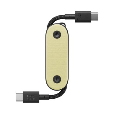 Кабель Native Union Pocket Cable USB-C to USB-C Lemon (POCK-C-LMO-NP) - цена, характеристики, отзывы, рассрочка, фото 1
