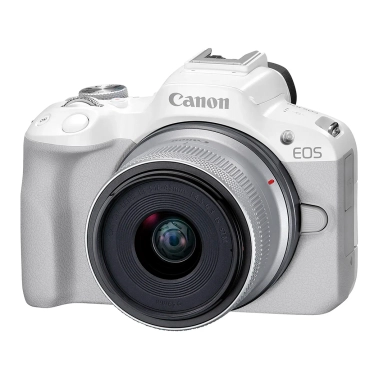Фотоапарат зі змінним об'єктивом Canon EOS R50 Kit RF-S 18-45mm IS STM White (5812C030) - цена, характеристики, отзывы, рассрочка, фото 1