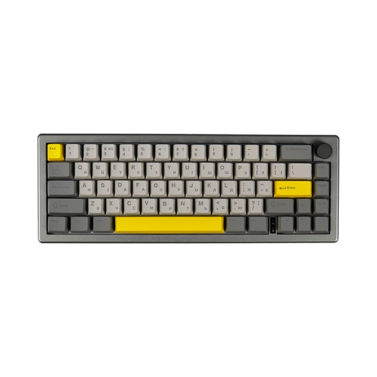 Клавиатура механическая беспроводная EPOMAKER EK68 65% Flamingo Switch Hot-Swap RGB UA Wireless/Bluetooth/USB Black (EK68-B-F)