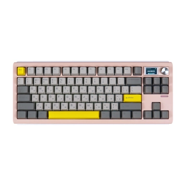 Клавиатура механическая беспроводная EPOMAKER Shadow-X 70% Flamingo Switch Hot-Swap LCD Screen RGB UA Wireless/Bluetooth/USB Black (SHX-B-F) - цена, характеристики, отзывы, рассрочка, фото 1