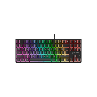 Клавіатура механическая проводная GamePro MK80B Blue Switch TKL RGB USB Black - цена, характеристики, отзывы, рассрочка, фото 1