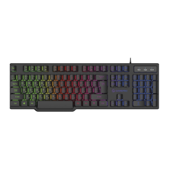 Клавіатура проводная GamePro RGB USB Black (GK380) - ціна, характеристики, відгуки, розстрочка, фото 1