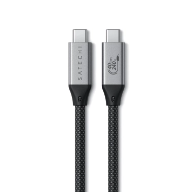 Кабель Satechi USB4 Pro Cable 240W Space Gray 1.2 m (ST-YU4120M) - цена, характеристики, отзывы, рассрочка, фото 1