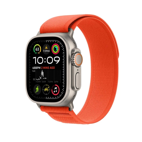 Б/У Смарт-годинник Apple Watch Ultra 2 + LTE 49mm Titanium Case with Orange Trail Loop (Ідеальний)