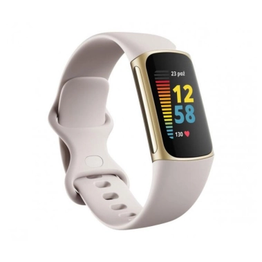 Фитнес браслет Fitbit Charge 5 Lunar White/Soft Gold Stainless Steel (FB421GLWT) - цена, характеристики, отзывы, рассрочка, фото 1