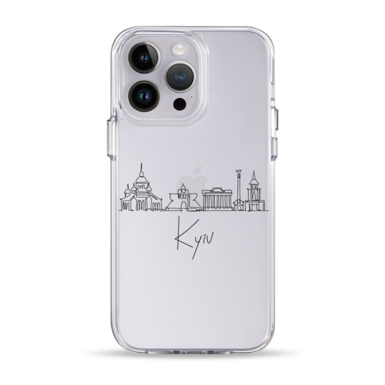 Чехол Pump Clear Case for iPhone 14 Pro Max Kyiv in Lines - цена, характеристики, отзывы, рассрочка, фото 1