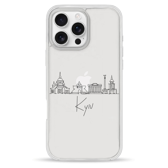 Чехол Pump Clear Case for iPhone 16 Pro Max Kyiv in Lines - цена, характеристики, отзывы, рассрочка, фото 1
