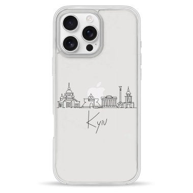 Чохол Pump Clear Case for iPhone 16 Pro Kyiv in Lines - цена, характеристики, отзывы, рассрочка, фото 1