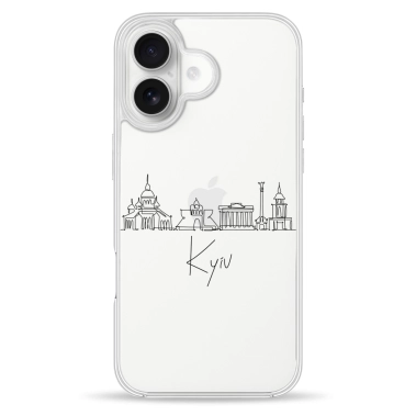Чохол Pump Clear Case for iPhone 16 Kyiv in Lines - цена, характеристики, отзывы, рассрочка, фото 1