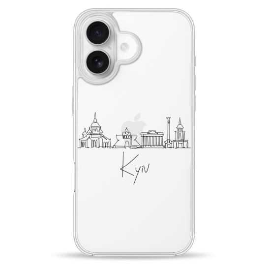 Чехол Pump Clear Case for iPhone 16 Kyiv in Lines - цена, характеристики, отзывы, рассрочка, фото 1
