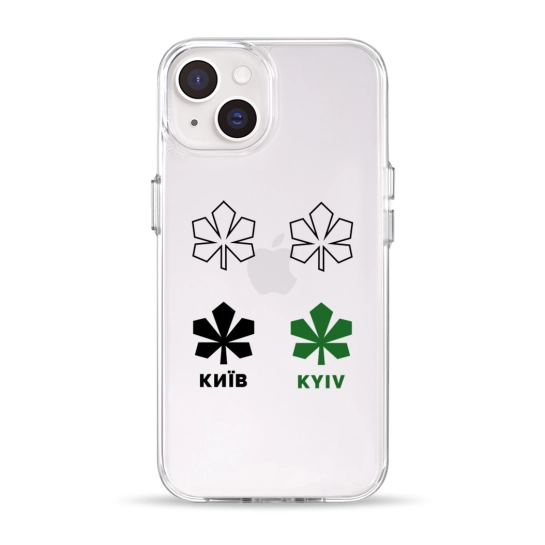 Чехол Pump Clear Case for iPhone 14 Kyiv Pattern