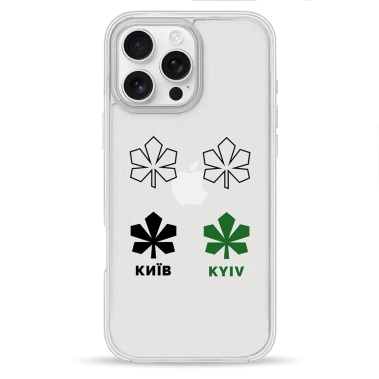Чохол Pump Clear Case для iPhone 16 Pro Kyiv Pattern - цена, характеристики, отзывы, рассрочка, фото 1