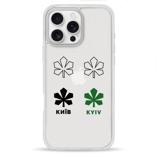 Чохол Pump Clear Case для iPhone 16 Pro Kyiv Pattern - ціна, характеристики, відгуки, розстрочка, фото 1