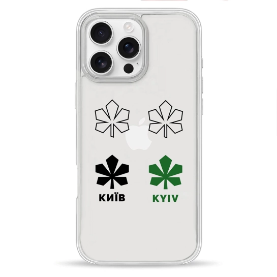 Чохол Pump Clear Case для iPhone 16 Pro Kyiv Pattern