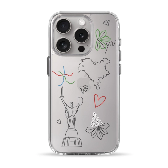 Чехол Pump Clear Case for iPhone 15 Pro Kyiv Underground