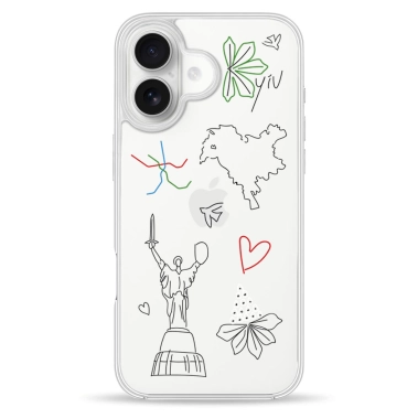 Чохол Pump Clear Case for iPhone 16 Kyiv Underground - цена, характеристики, отзывы, рассрочка, фото 1