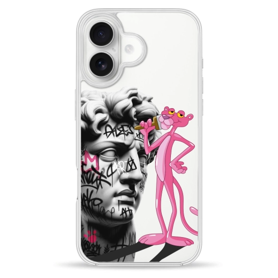 Чехол Pump Clear Case for iPhone 16 Graffity Panther
