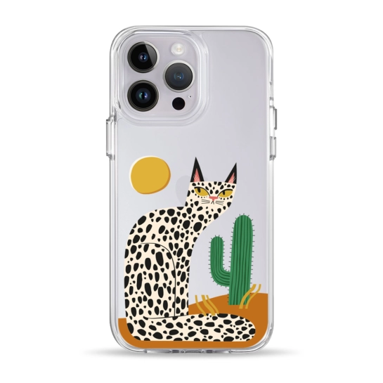 Чехол Pump Clear Case for iPhone 14 Pro Leopard kaktus