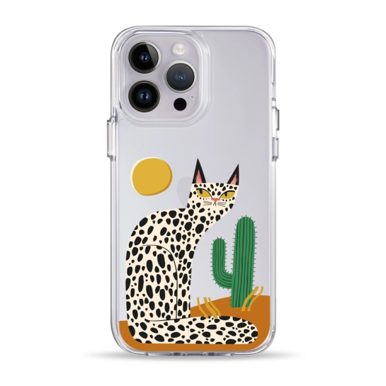 Чехол Pump Clear Case for iPhone 14 Pro Max Leopard kaktus