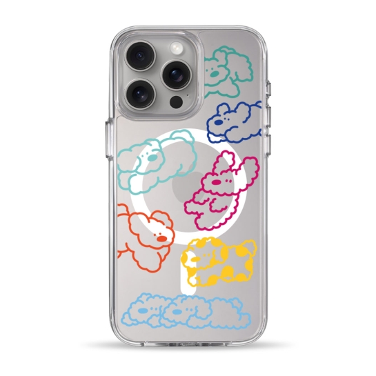 Чехол Pump Clear Case for iPhone 15 Pro Max Cloudy dogs - цена, характеристики, отзывы, рассрочка, фото 1