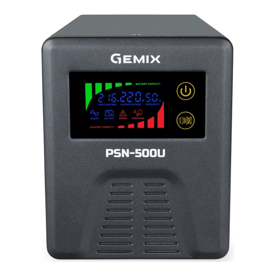 ИБП Gemix PSN-500U LCD 500ВА/350Вт (PSN500U)