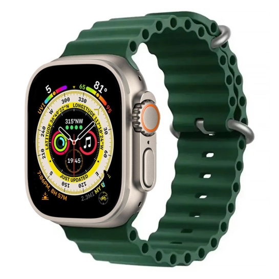 Б/У Смарт-часы Apple Watch Ultra + LTE 49mm Titanium Case with Green Ocean Band (Отличное)
