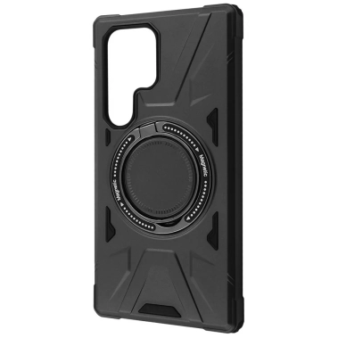 Чехол WAVE Iron Grip with Magnetic Ring для Samsung Galaxy S25 Ultra Black - цена, характеристики, отзывы, рассрочка, фото 1