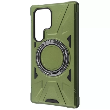 Чехол WAVE Iron Grip with Magnetic Ring для Samsung Galaxy S25 Ultra Dark Green - цена, характеристики, отзывы, рассрочка, фото 1
