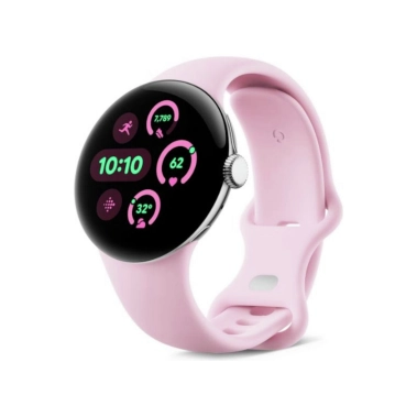 Смарт-часы Google Pixel Watch 3 41 mm Wi-Fi Polished Silver Aluminum Case/Rose Quartz Active Band - цена, характеристики, отзывы, рассрочка, фото 1