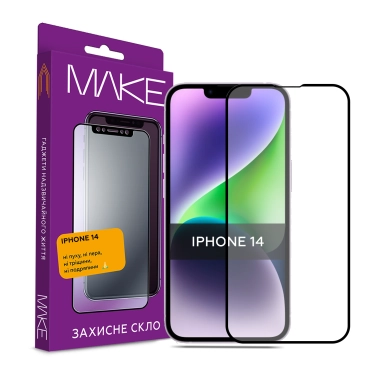 Защитное стекло MAKE для Apple iPhone 14 Plus - цена, характеристики, отзывы, рассрочка, фото 1