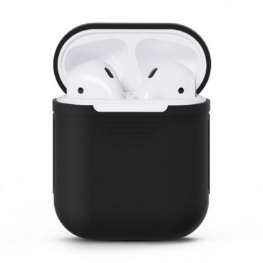 Чехол MakeFuture для наушников Apple AirPods 1/2 Silicone Black - цена, характеристики, отзывы, рассрочка, фото 1
