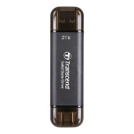 Портативный SSD накопитель Transcend USB 3.2 2TB Type-A + Type-C Black (TS2TESD310S)