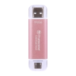 Портативний SSD накопичувач Transcend USB 3.2 512GB Type-A + Type-C Pink (TS512GESD310P)