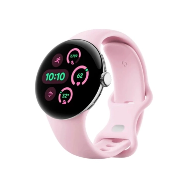 Смарт-часы Google Pixel Watch 3 41 mm LTE Polished Silver Aluminum Case/Rose Quartz Active Band - цена, характеристики, отзывы, рассрочка, фото 1