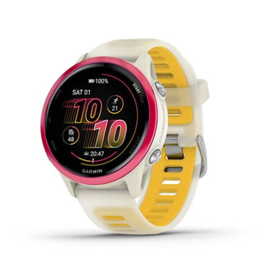 Смарт-часы Garmin Forerunner 570 42mm Raspberry Aluminum w. Translucent Bone/Mango Band (010-02970-02) 