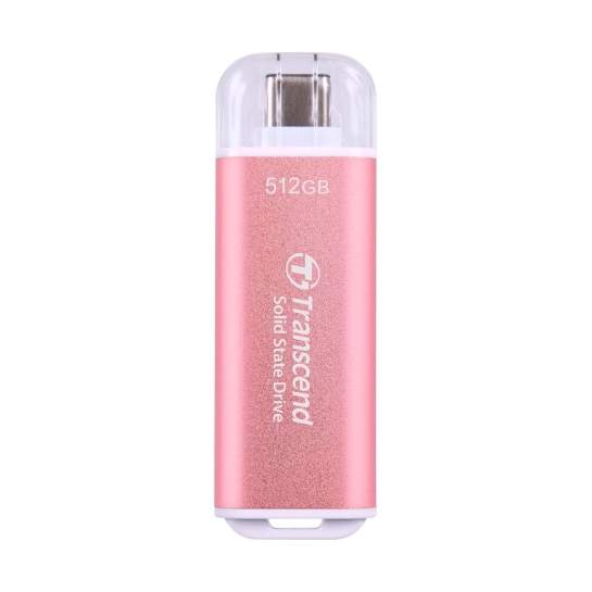 Портативний SSD Transcend 512GB USB 3.1 Gen 2 Type-C ESD300 Pink (TS512GESD300P)