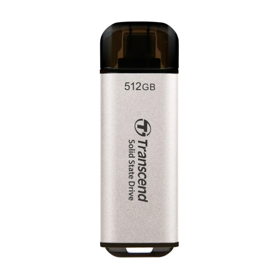 Портативний SSD Transcend 512GB USB 3.1 Gen 2 Type-C ESD300 Silver (TS512GESD300S)