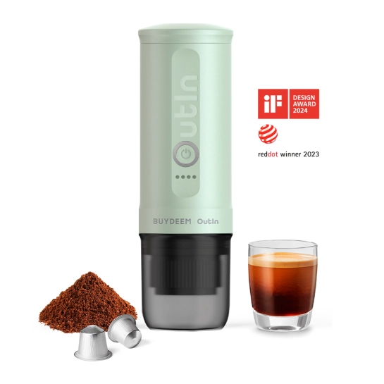 Аккумуляторная портативная кофеварка Outin X Buydeem Cozy Greenish (OTEM-01-CG)